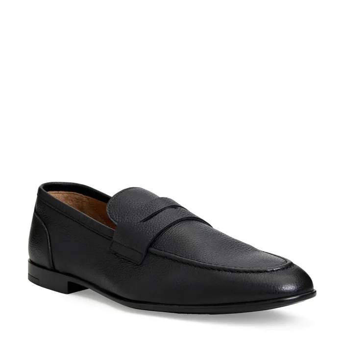 LASTRA SLIPON LEATHER LOAFERBLACK Men Bruno Magli Loafers and Slipons