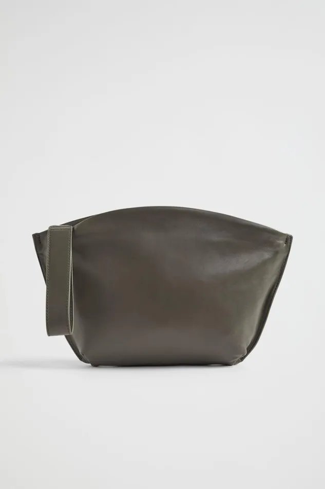 Leather Bags Woman Seed Heritage Leather Crescent Clutch Olive