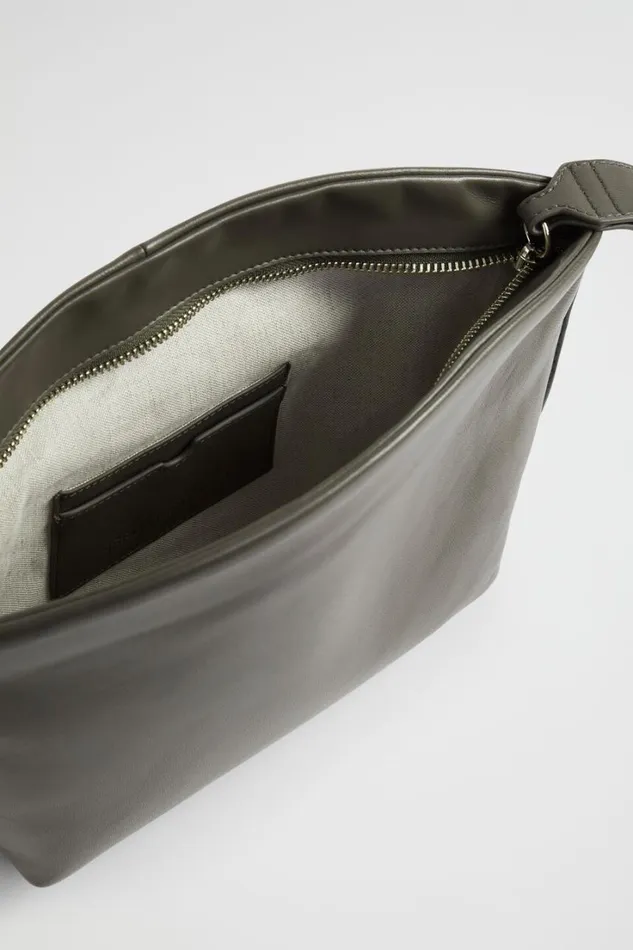 Leather Bags Woman Seed Heritage Leather Crescent Clutch Olive