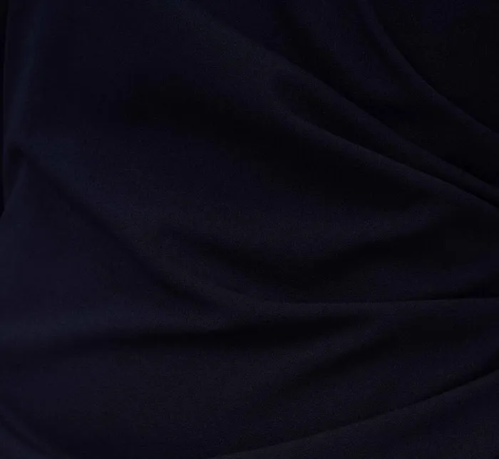 Long Dresses Womens Adrianna Papell Plus Size Crepe Mermaid Gown With Pearl Trim Short Sleeves In Midnight
