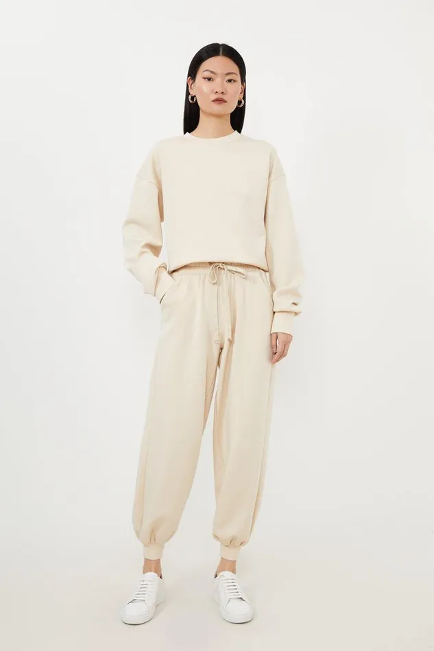 Loungewear Women Karen Millen Premium Soft Touch Lounge Sweatshirt Cream