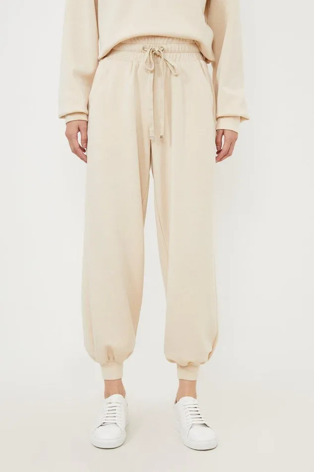 Loungewear Women Karen Millen Premium Soft Touch Lounge Wide Leg Sweatpants Cream