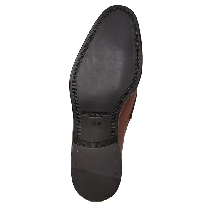 Maioco Slip On Loafer Cognac Leather Men Bruno Magli Loafers and Slipons
