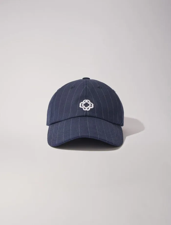 Maje Hats Womens Striped Cap Navy Tennis Stripe