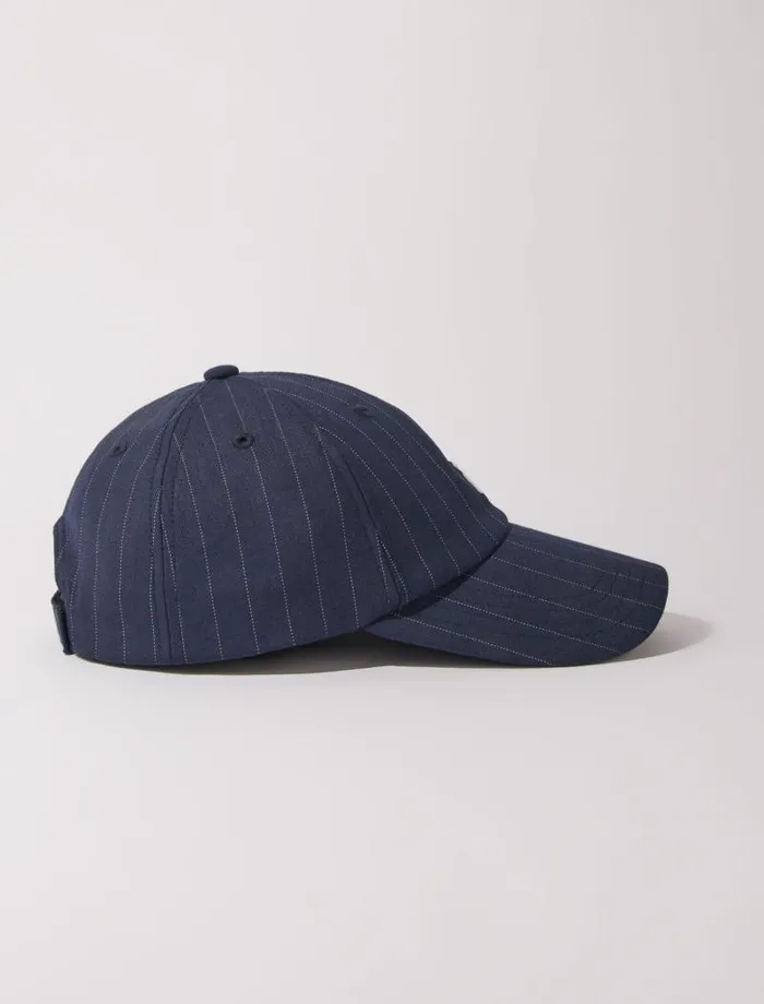 Maje Hats Womens Striped Cap Navy Tennis Stripe