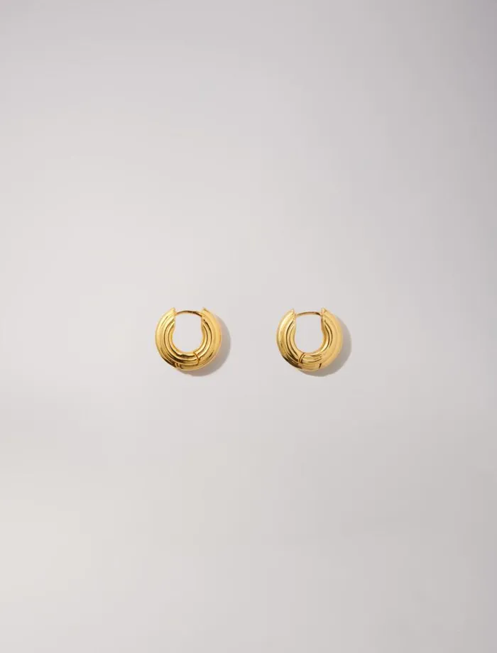 Maje Jewelry Womens Creole Mini Earrings Gold
