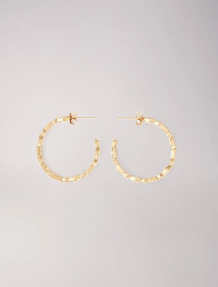 Maje Jewelry Womens Diamantembellished Large Hoop Earrings Gold Maje Jewelry Womens Diamantembellished Large Hoop Earrings Gold