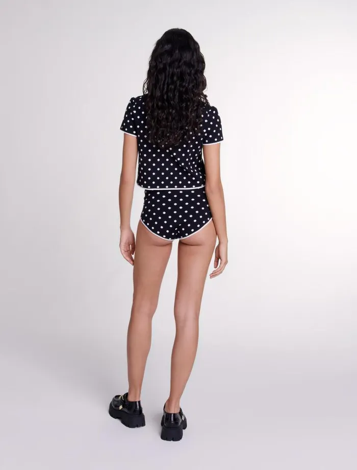 Maje Other Accessories Womens Patterned Knit Briefs Blackwhite