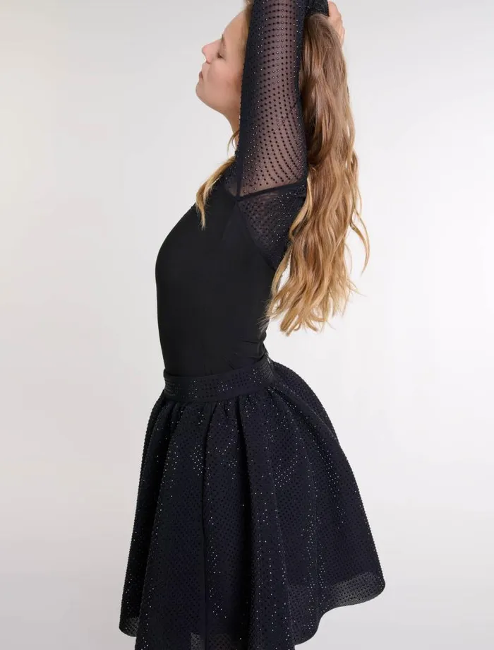 Maje Skirts and Shorts Womens Short Full Rhinestone Skirt Black