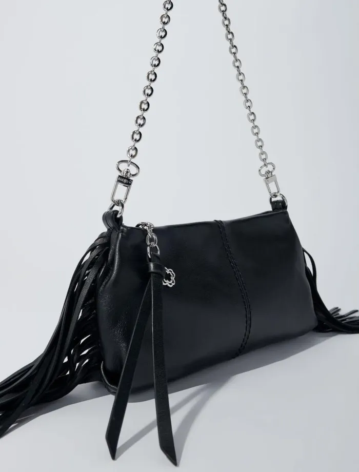 Maje Small Leather Goods Womens Miss M Plain Leather Clutch Bag Black