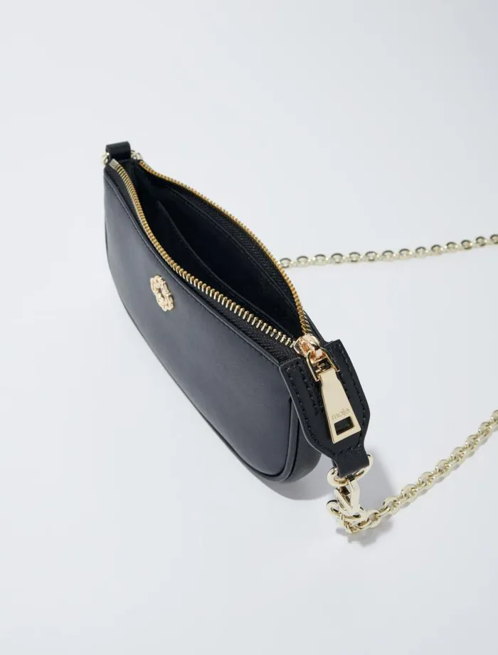 Maje Small Leather Goods Womens Small Leather Clutch Bag Black