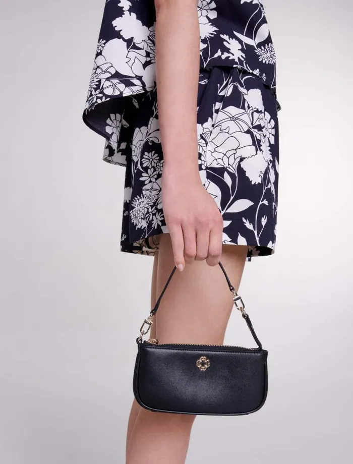 Maje Small Leather Goods Womens Small Leather Clutch Bag Black