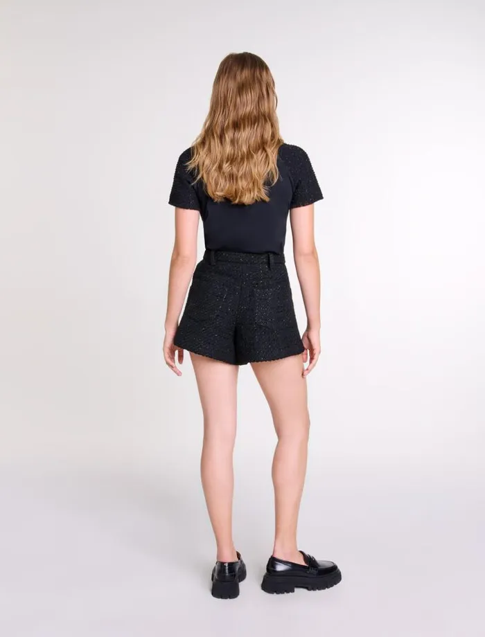 Maje Tops and Shirts Womens Fancy Tshirt Black