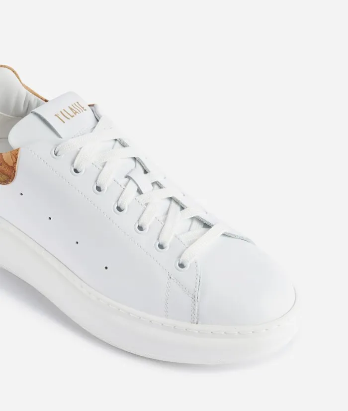 Man Sneakers and Ankle Boots Alviero Martini Smooth Leather Sneakers White