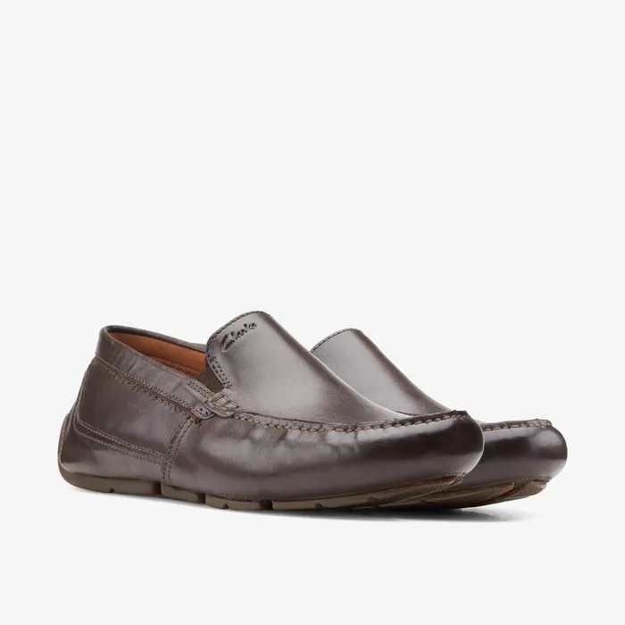 Markman Plain Dark Brown Men Clarks Casual Dress Shoes
