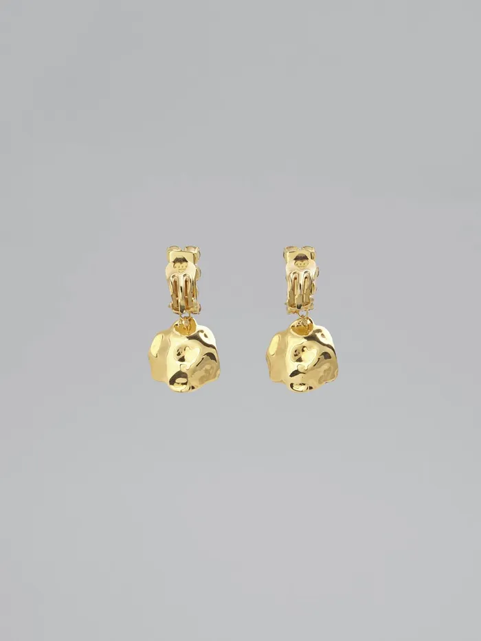 Marni Brass And Rhinestone Flora Earrings Orange Womens Earrings Marni Brass And Rhinestone Flora Earrings Orange Womens Earrings