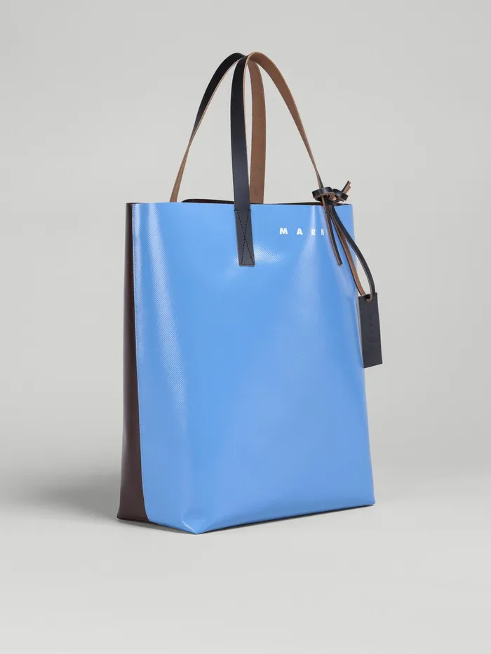 Marni Brown And Blue Tribeca Shopping Bag Azure Mens Shoulder Bags Marni Brown And Blue Tribeca Shopping Bag Azure Mens Shoulder Bags