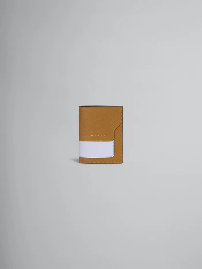 Marni Brown Lilac And Black Saffiano Leather Bifold Wallet Dijon Womens Wallets and Small Leather Goods Marni Brown Lilac And Black Saffiano Leather Bifold Wallet Dijon Womens Wallets and Small Leather Goods