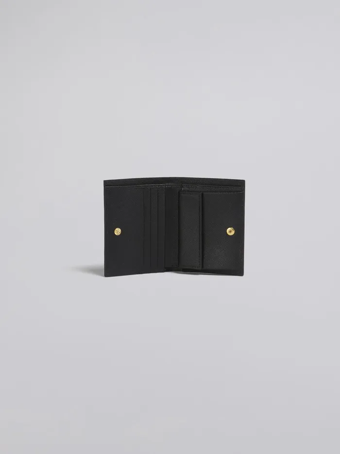 Marni Brown Lilac And Black Saffiano Leather Bifold Wallet Dijon Womens Wallets and Small Leather Goods Marni Brown Lilac And Black Saffiano Leather Bifold Wallet Dijon Womens Wallets and Small Leather Goods