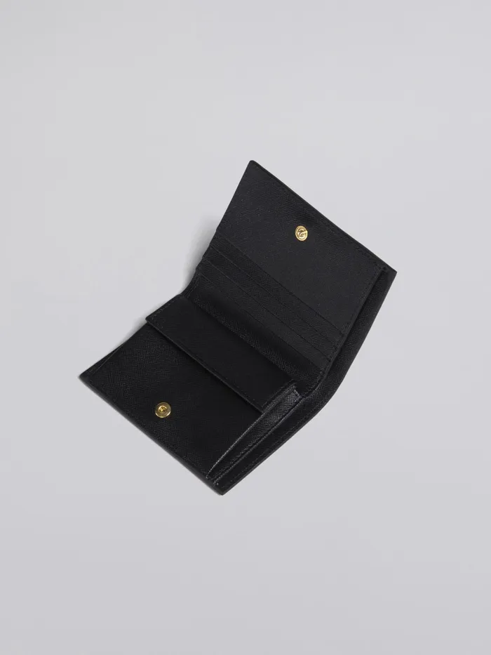 Marni Brown Lilac And Black Saffiano Leather Bifold Wallet Dijon Womens Wallets and Small Leather Goods Marni Brown Lilac And Black Saffiano Leather Bifold Wallet Dijon Womens Wallets and Small Leather Goods