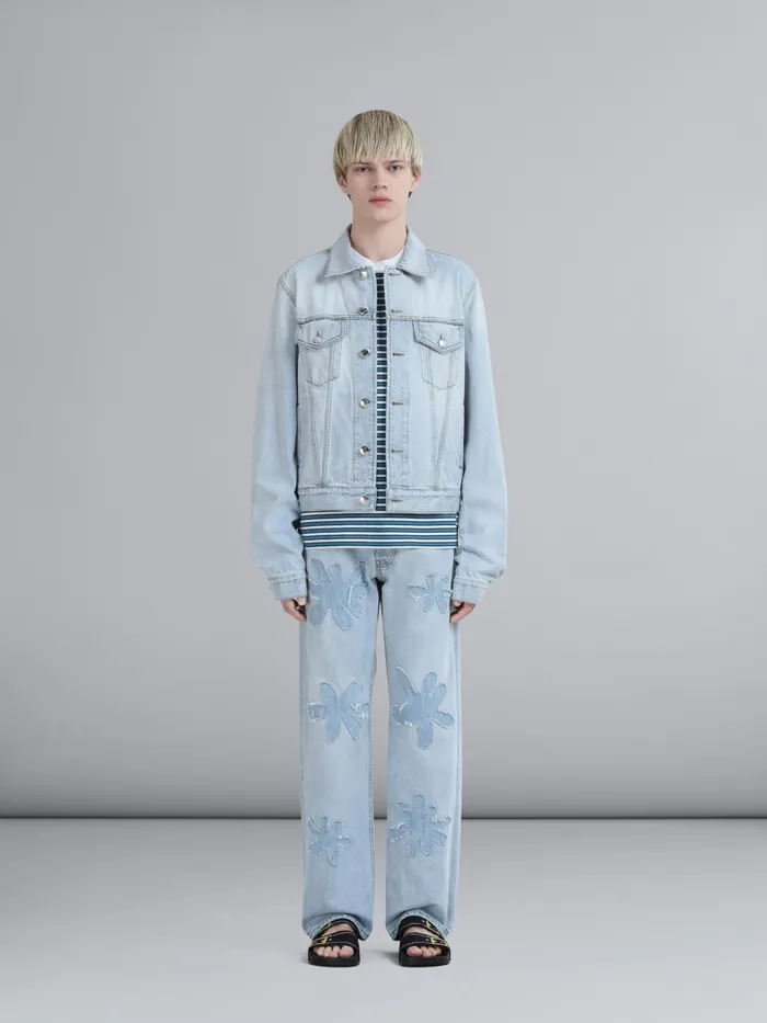 Marni Daisy Denim Trucker Jacket Arctic Mens Coats and Jackets Marni Daisy Denim Trucker Jacket Arctic Mens Coats and Jackets