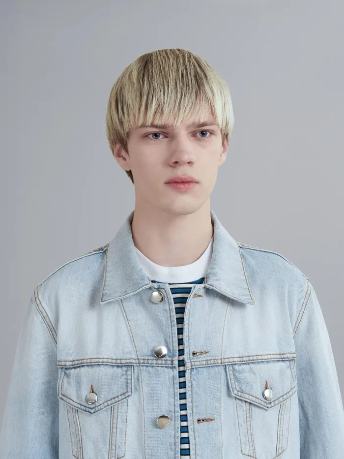 Marni Daisy Denim Trucker Jacket Arctic Mens Coats and Jackets Marni Daisy Denim Trucker Jacket Arctic Mens Coats and Jackets