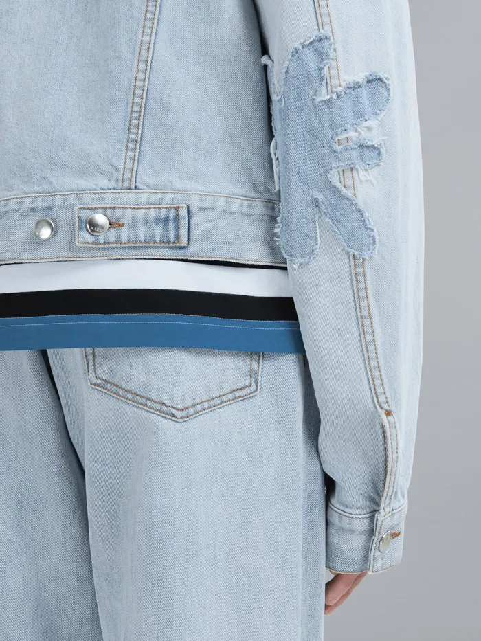 Marni Daisy Denim Trucker Jacket Arctic Mens Coats and Jackets Marni Daisy Denim Trucker Jacket Arctic Mens Coats and Jackets