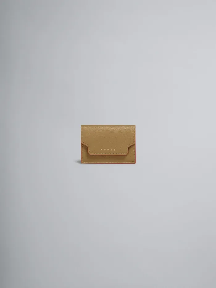 Marni Green Saffiano Leather Trifold Wallet Thyme Womens Wallets and Small Leather Goods Marni Green Saffiano Leather Trifold Wallet Thyme Womens Wallets and Small Leather Goods