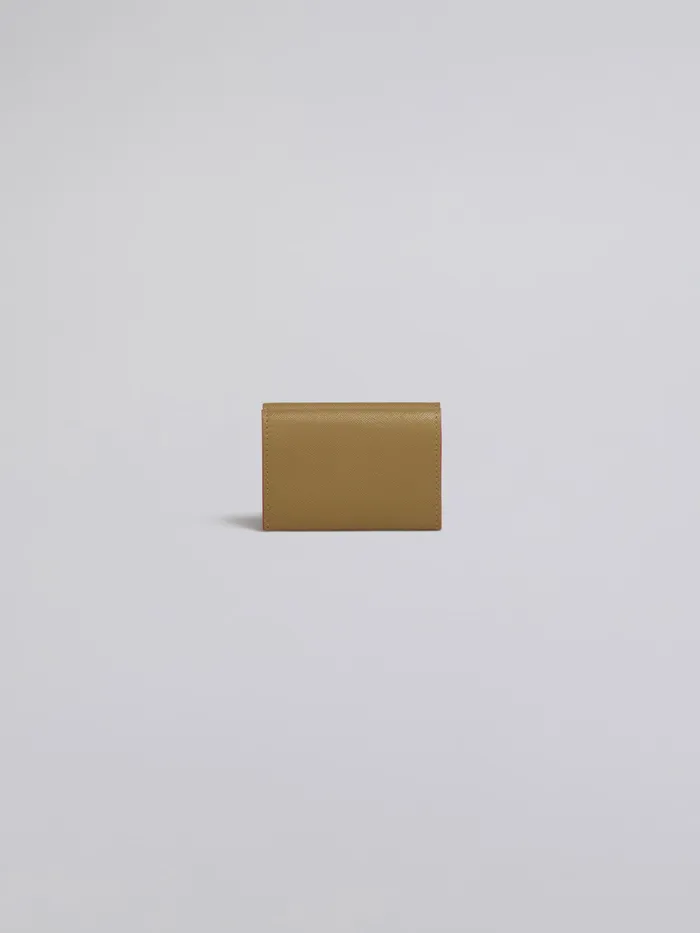 Marni Green Saffiano Leather Trifold Wallet Thyme Womens Wallets and Small Leather Goods Marni Green Saffiano Leather Trifold Wallet Thyme Womens Wallets and Small Leather Goods