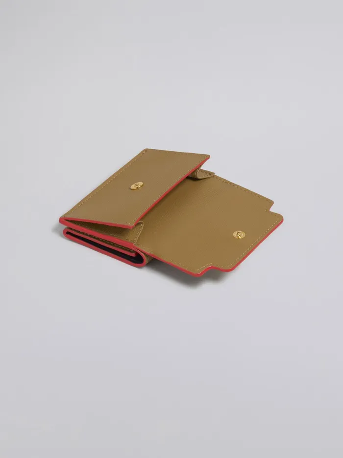Marni Green Saffiano Leather Trifold Wallet Thyme Womens Wallets and Small Leather Goods Marni Green Saffiano Leather Trifold Wallet Thyme Womens Wallets and Small Leather Goods