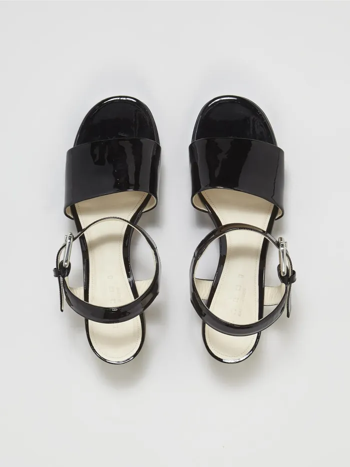 Marni Patent Leather Sandal Black Womens Sandals and Wedges Marni Patent Leather Sandal Black Womens Sandals and Wedges