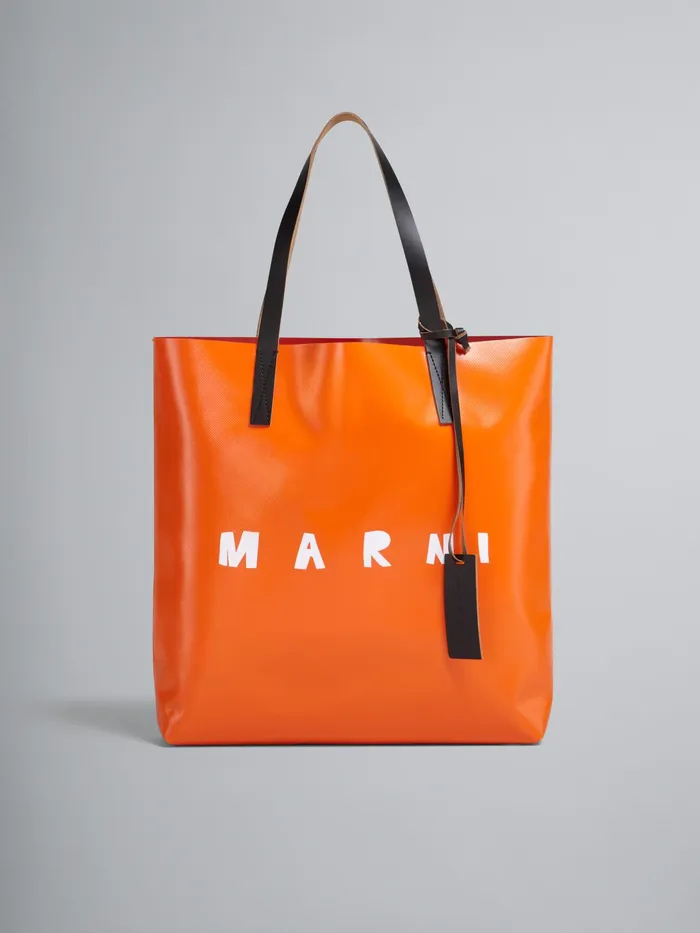 Marni Red And Orange Tribeca Shopping Bag With Logo Indian Orange Womens Shopping Bags Marni Red And Orange Tribeca Shopping Bag With Logo Indian Orange Womens Shopping Bags
