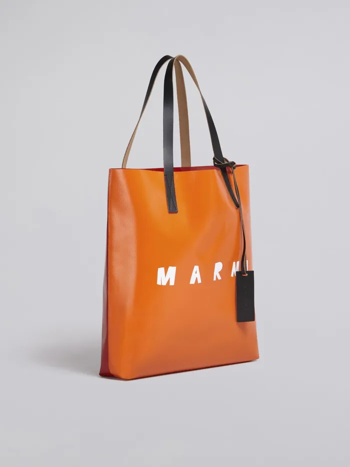 Marni Red And Orange Tribeca Shopping Bag With Logo Indian Orange Womens Shopping Bags Marni Red And Orange Tribeca Shopping Bag With Logo Indian Orange Womens Shopping Bags