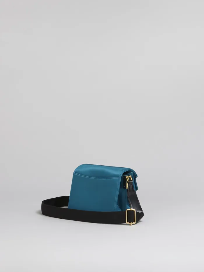 Marni Trunk Light Medium Bag In Blue Nylon Cypress Womens Crossbody Bags Marni Trunk Light Medium Bag In Blue Nylon Cypress Womens Crossbody Bags