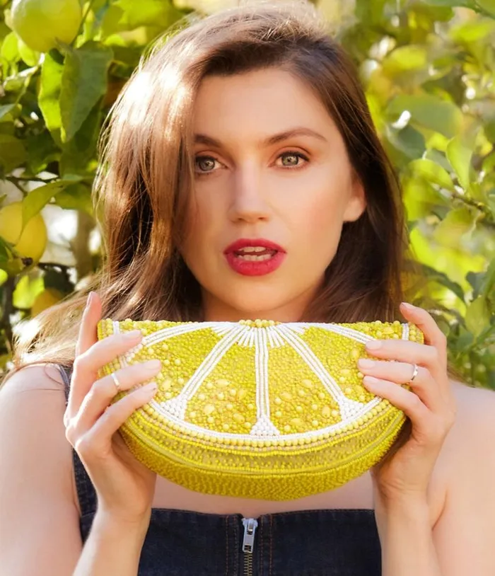 Mary Frances Tart Lemon Crossbody Bag Accessories Unique Vintage Novelty Bags