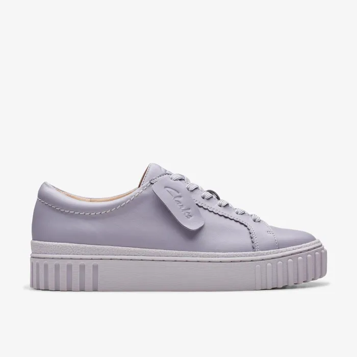 Mayhill Walk Lilac Leather Women Clarks Sneakers