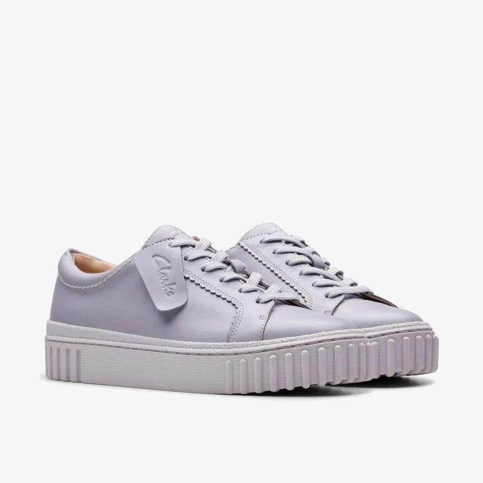 Mayhill Walk Lilac Leather Women Clarks Sneakers