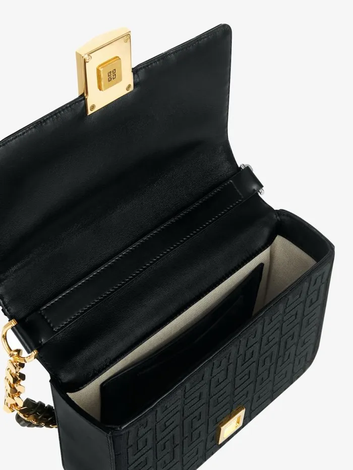 Medium 4g Bag In 4g Embroidery With Chain Black Women Givenchy Shoulder Bags