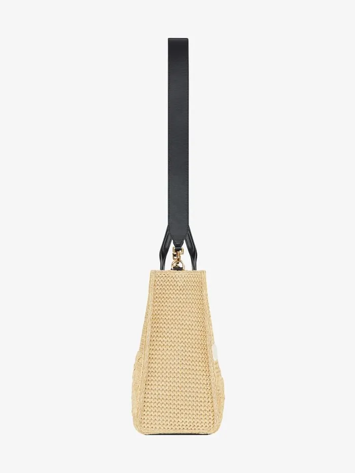 Medium GTote Bag In Raffia With Floral Embroidery Natural Women Givenchy Shoulder Bags
