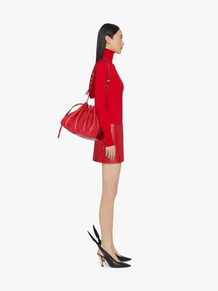 Medium Pumpkin Bag In Patent Leather Vermillon Women Givenchy Shoulder Bags