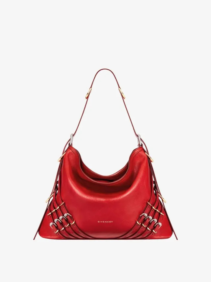 Medium Voyou Bag In Leather With MultiBuckles Vermillon Women Givenchy Shoulder Bags Medium Voyou Bag In Leather With MultiBuckles Vermillon Women Givenchy Shoulder Bags