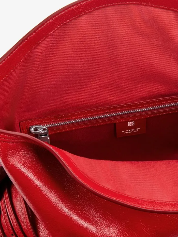 Medium Voyou Bag In Leather With MultiBuckles Vermillon Women Givenchy Shoulder Bags
