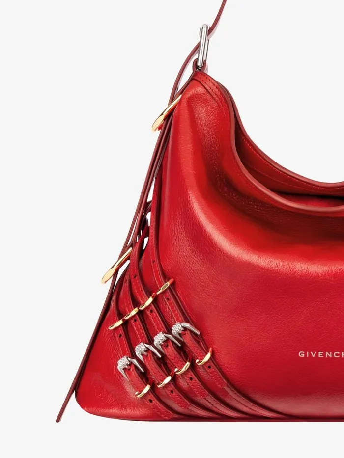 Medium Voyou Bag In Leather With MultiBuckles Vermillon Women Givenchy Shoulder Bags