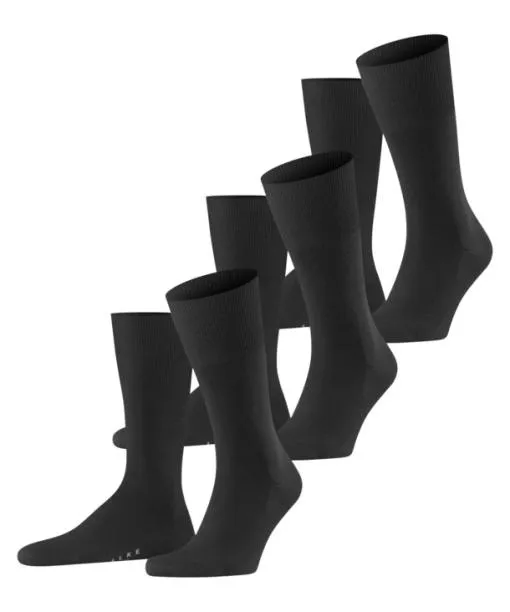 Men Airport 3Pack Men Socks Black FALKE Socks
