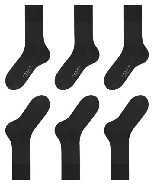 Men Airport 3Pack Men Socks Black FALKE Socks