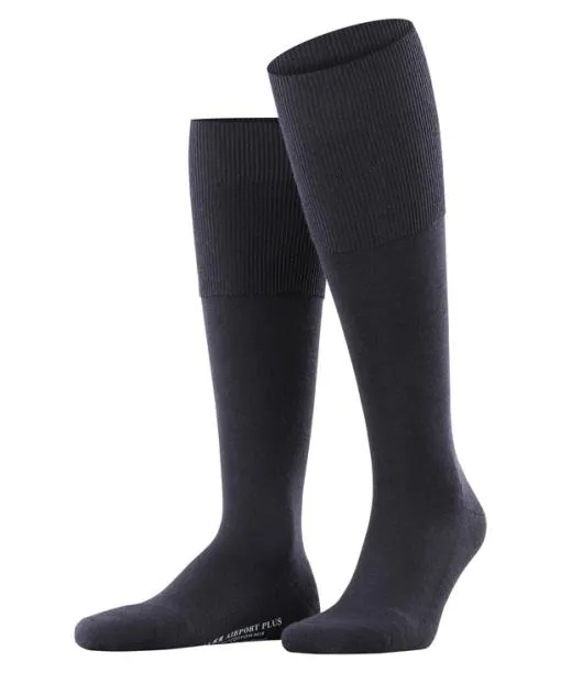 Men Airport Plus Men Kneehigh Socks Dark Navy FALKE Knee High Socks