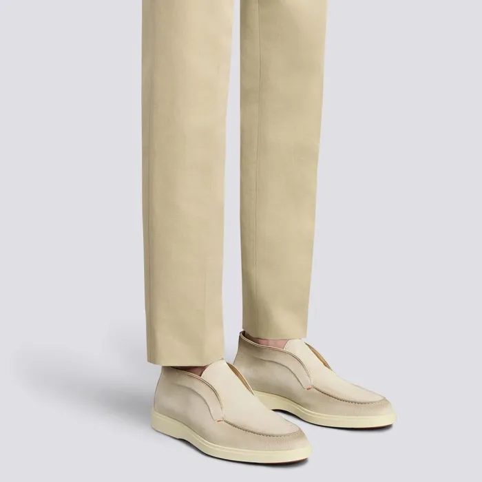 Men Beige Suede Desert Boot Santoni Boots