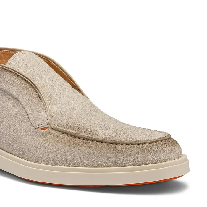 Men Beige Suede Desert Boot Santoni Boots