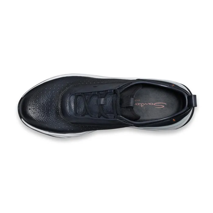 Men Blue Leather Sneaker Santoni Sneakers