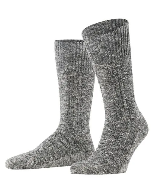 Men Carved Pile Men Socks Black FALKE Socks